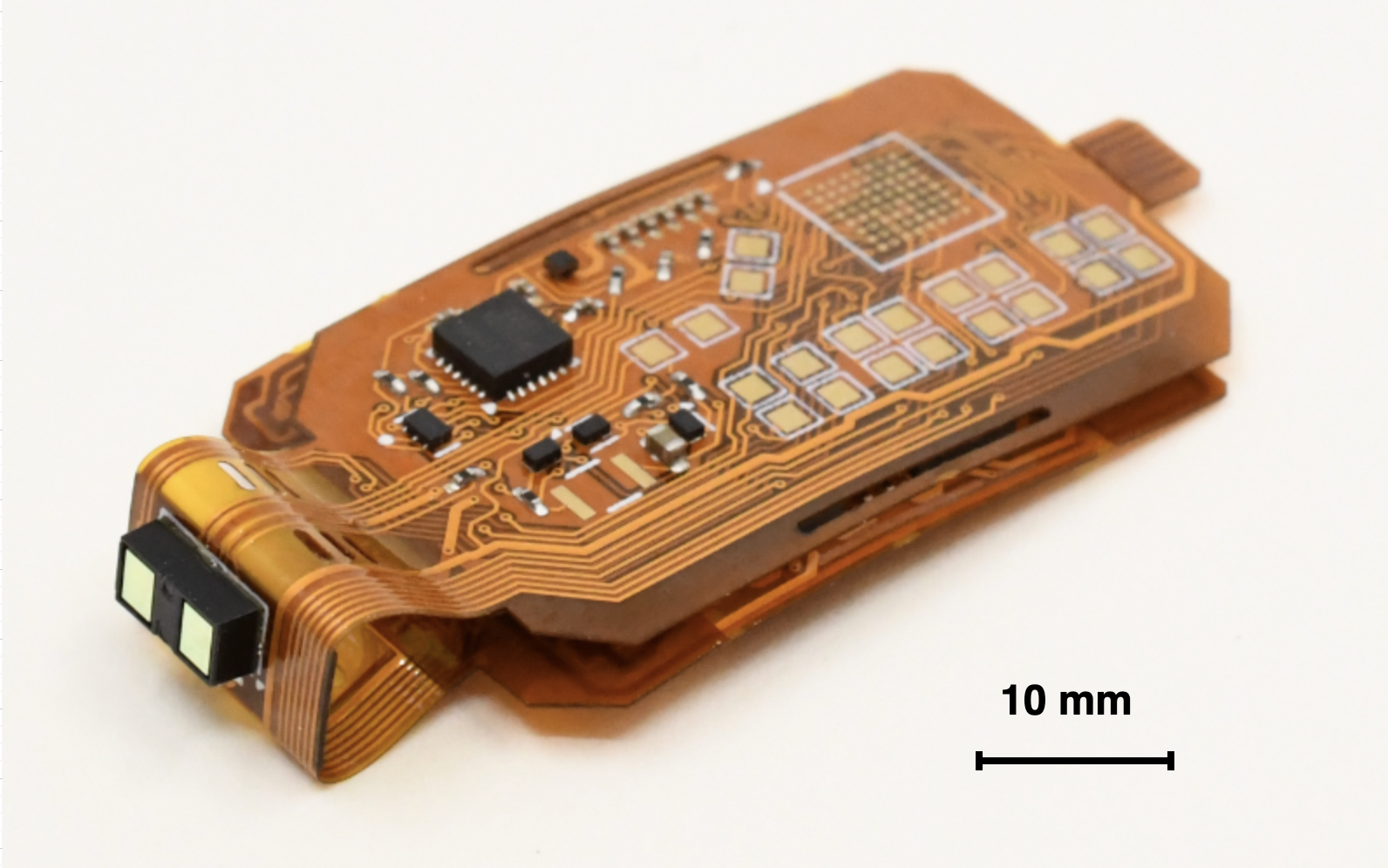 Custom bent flex PCB for COMT